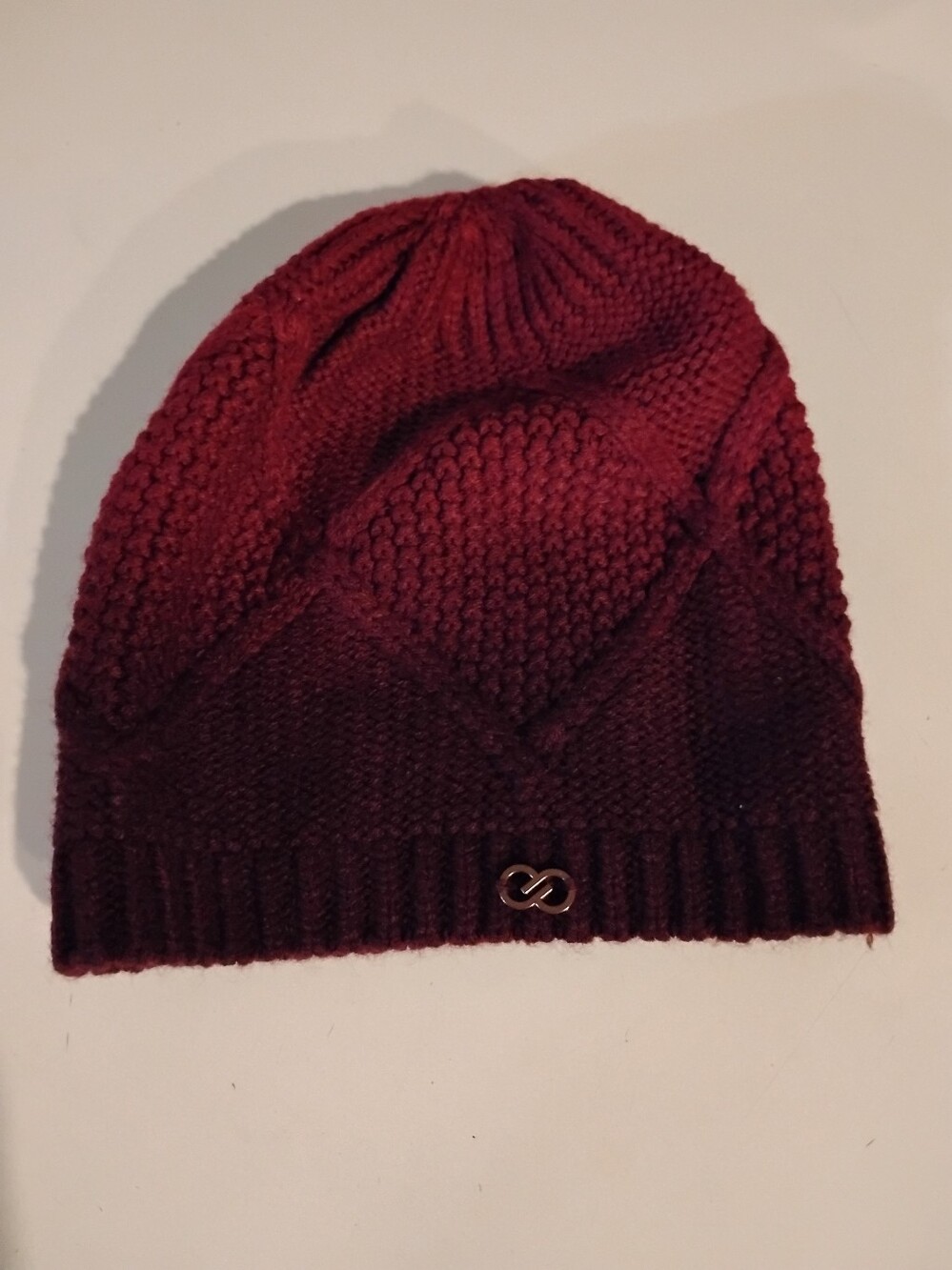Kids’ Knit Beanie Hat - Burgundy Length Around Bottom ~17"